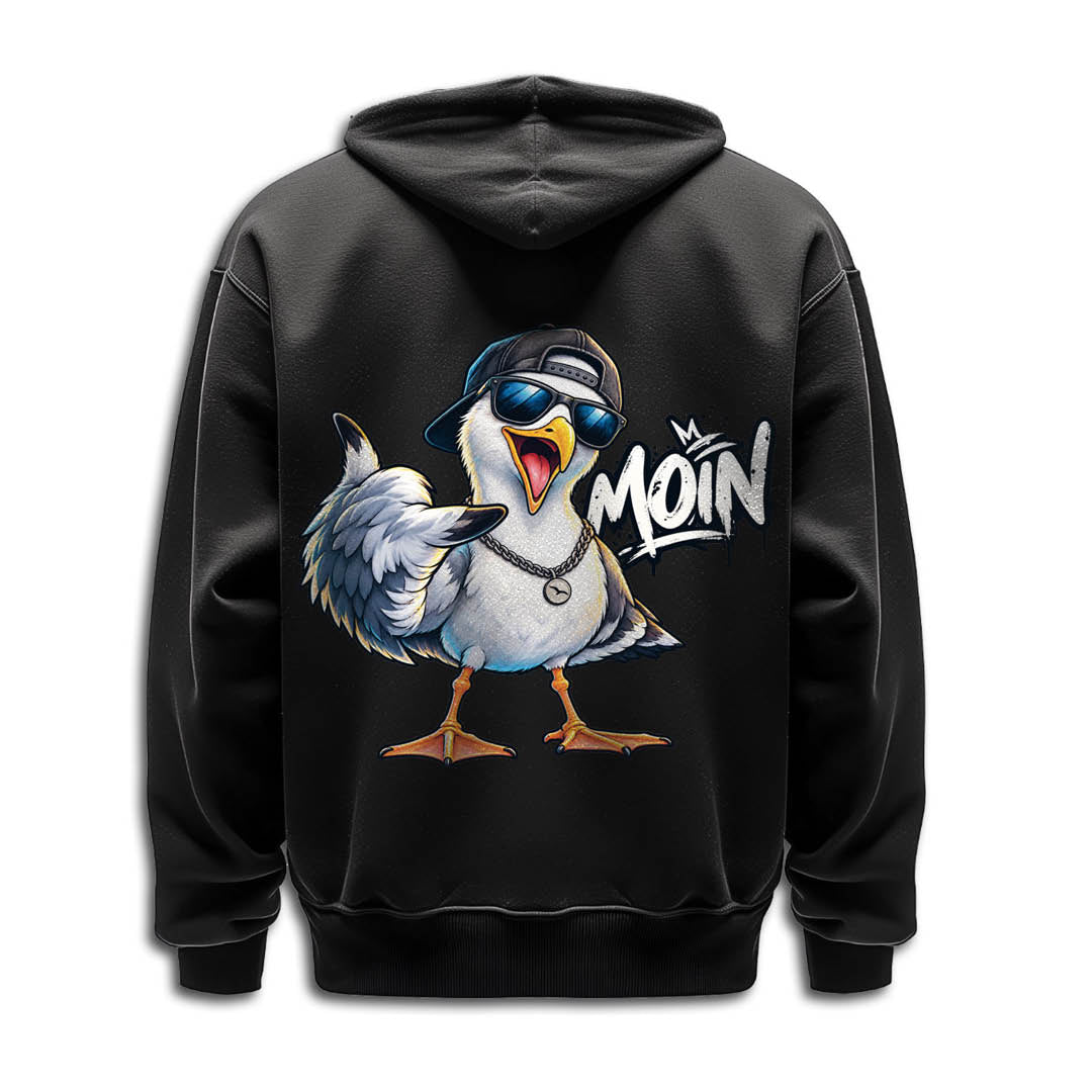 Hoodie “Moin-Möwe” – funny seagull hoodie