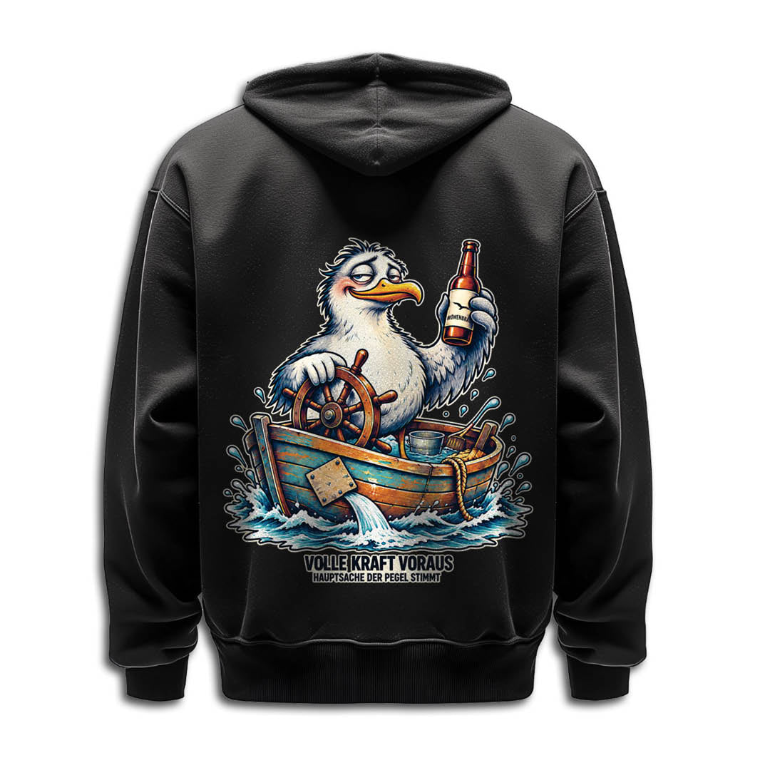 Hoodie “Pegel-Möwe” – Funny Seagull Hoodie