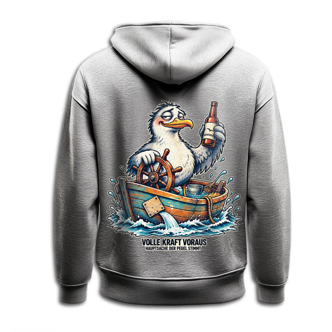 Hoodie “Pegel-Möwe” – Funny Seagull Hoodie