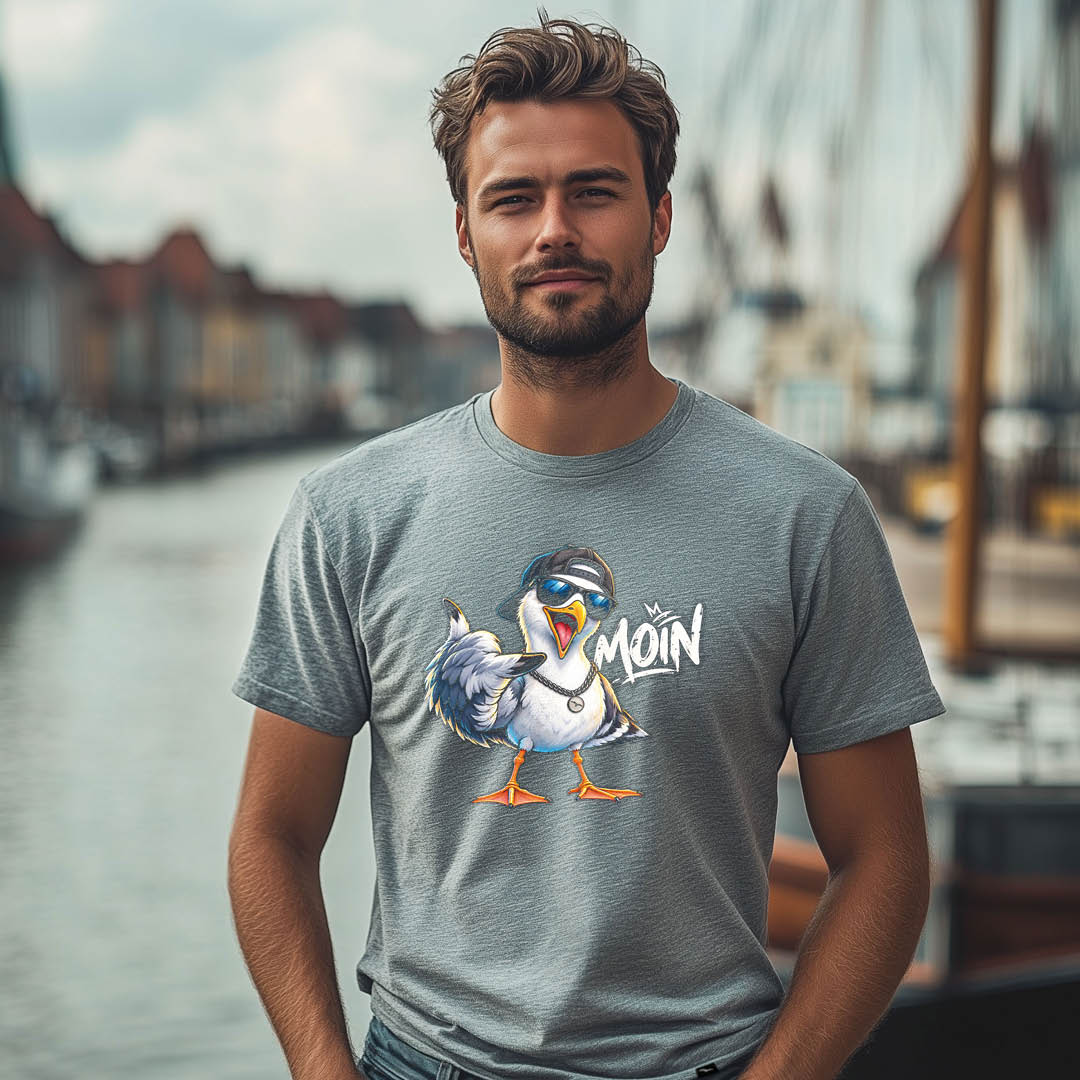 T-Shirt “Moin-Möwe” – funny seagull shirt