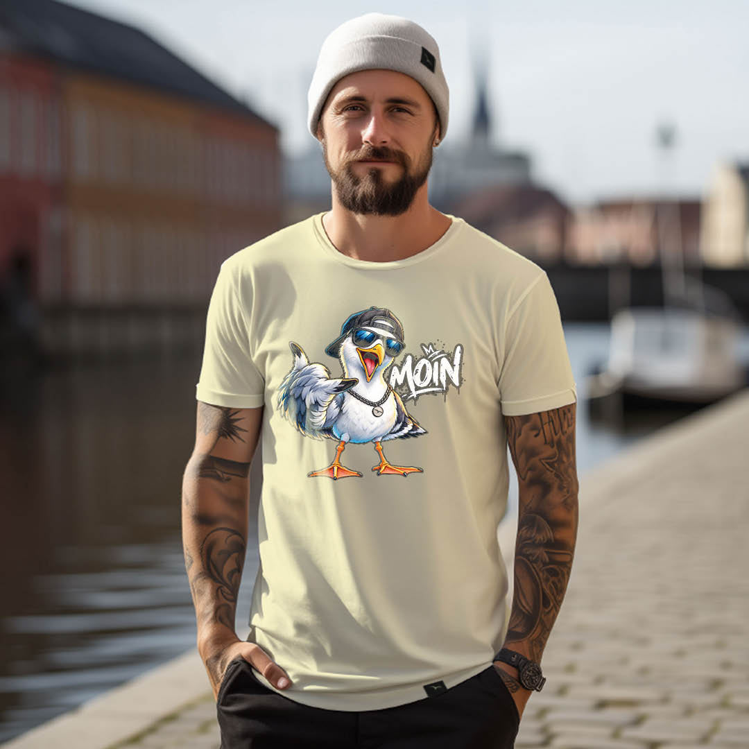 T-Shirt “Moin-Möwe” – funny seagull shirt