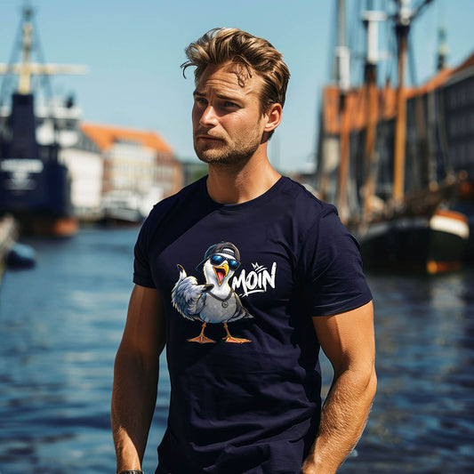 T-Shirt “Moin-Möwe” – funny seagull shirt