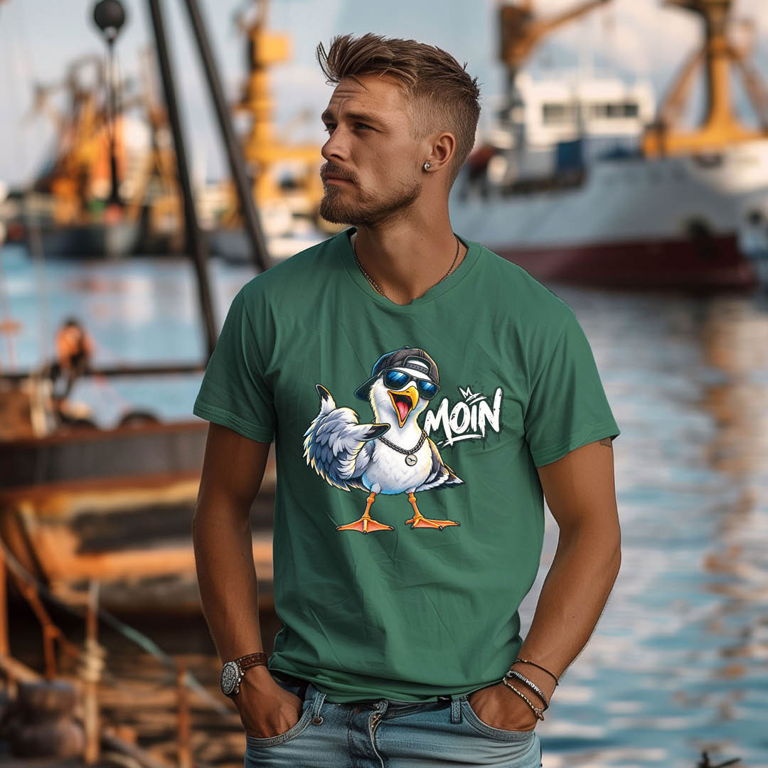T-Shirt “Moin-Möwe” – funny seagull shirt