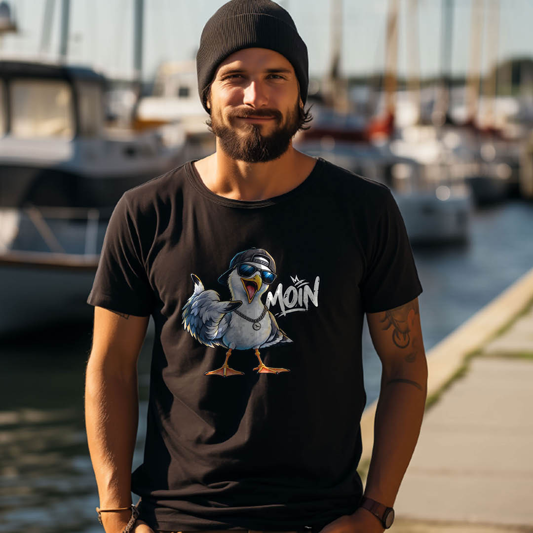 T-Shirt “Moin-Möwe” – funny seagull shirt