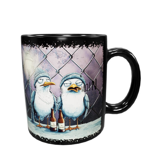 Tasse "drunk Gulls" black