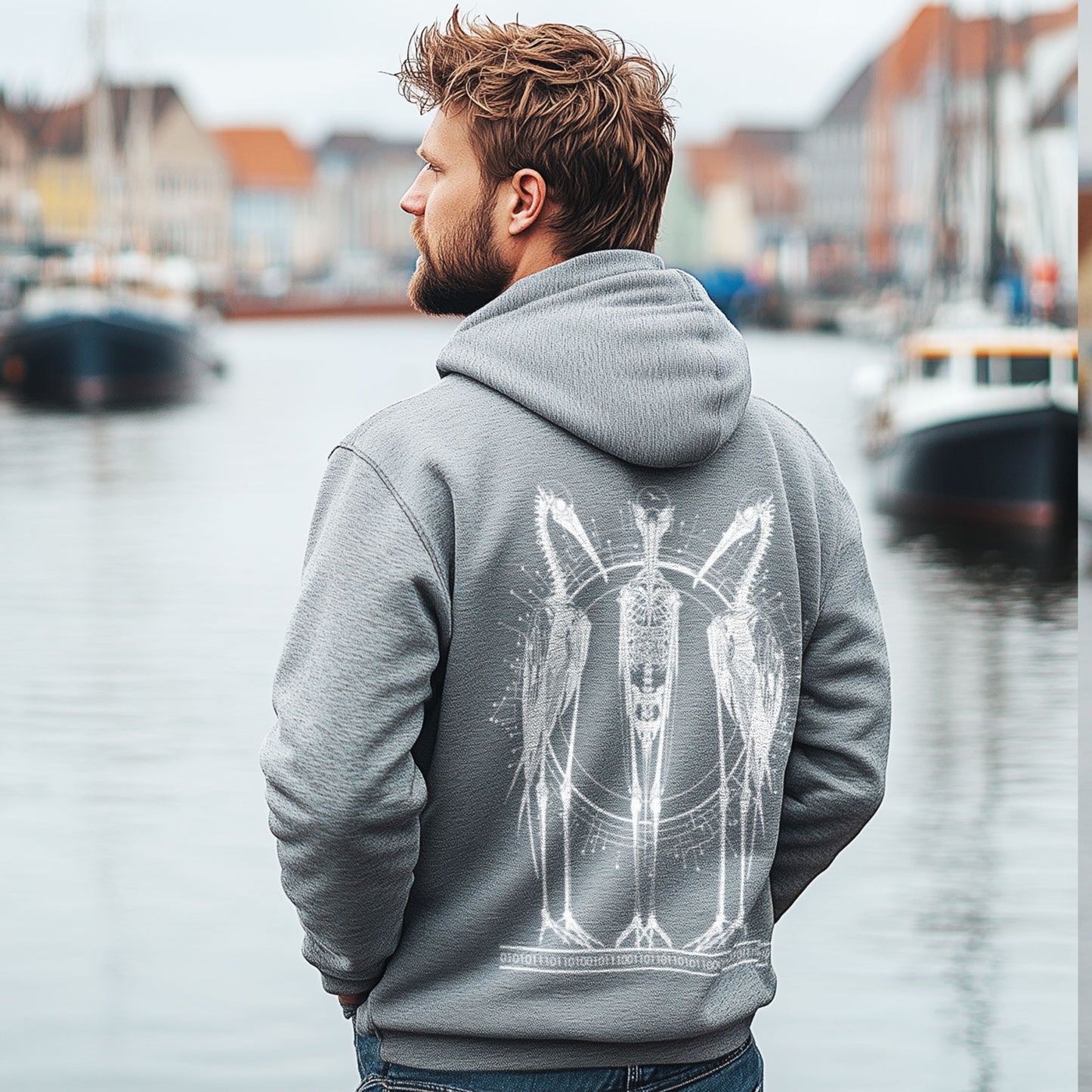 Zip-Hoodie "Three Cranes"