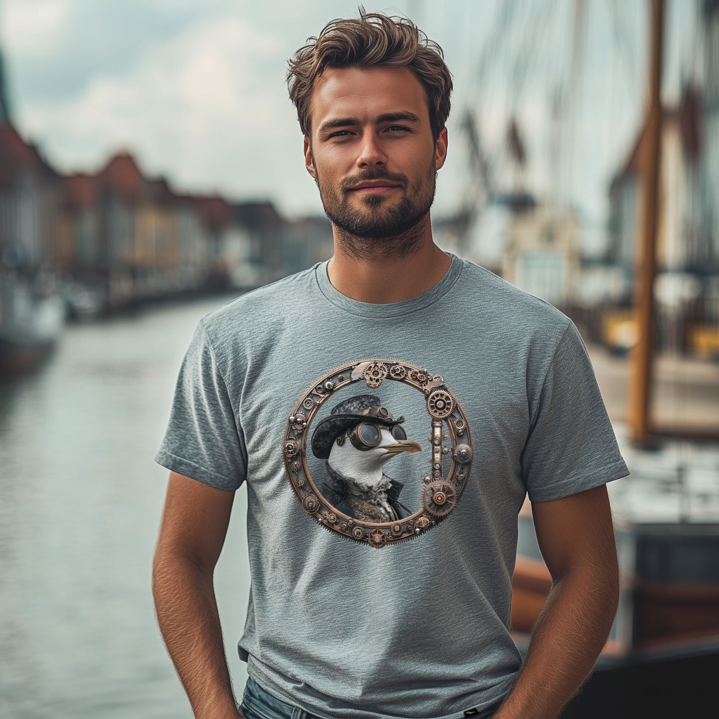 T-Shirt "Steam-Punk-gull"