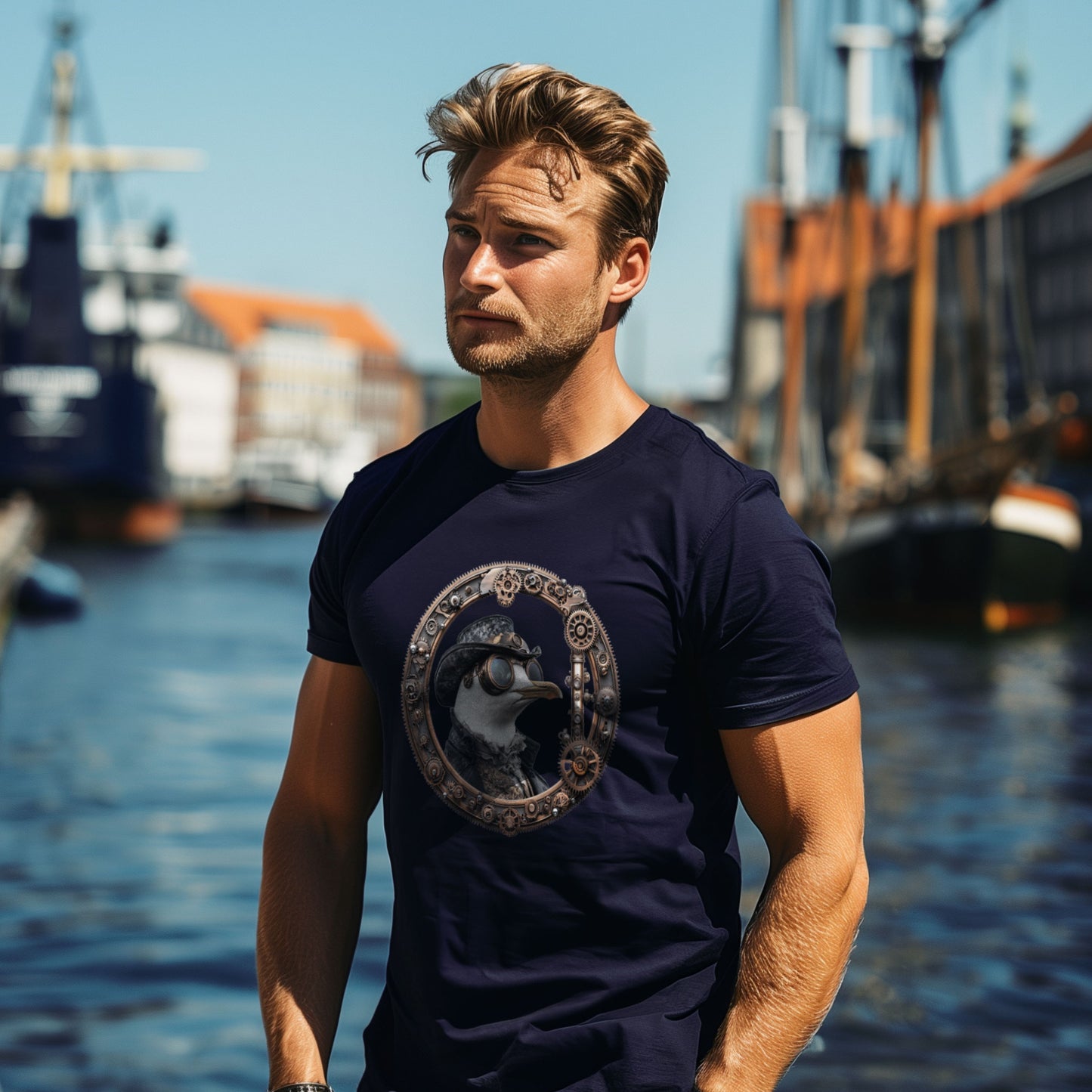 T-Shirt "Steam-Punk-gull"